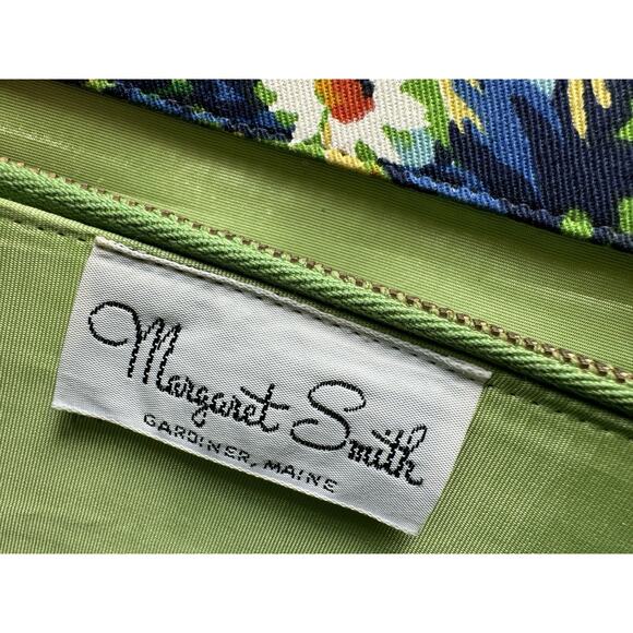 VTG 1960's- MARGARET SMITH of Gardiner Maine- Floral Cloth Hand Bag - MCM - Picture 2 of 8